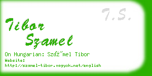 tibor szamel business card